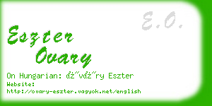 eszter ovary business card